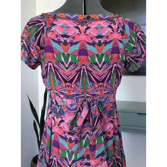 NEW Vanessa Virginia from Anthropologie Women’s 0 Beaded Mural Maxi Dress - Picture 8 of 10